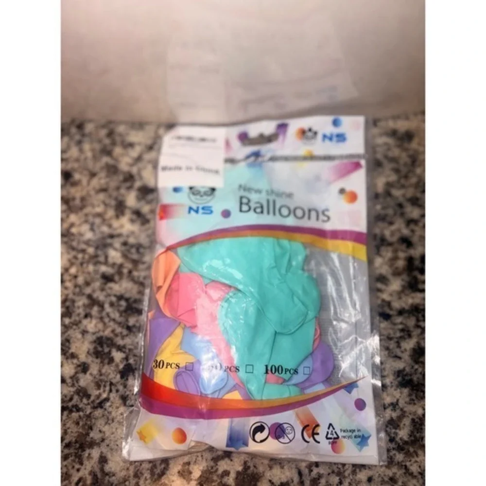 New Shine NS Pastel Party Balloons 50 Count Heart Shaped Latex Decor